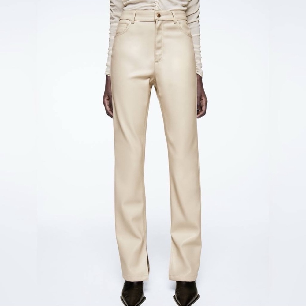 ZARA | Fleece Lined Leather Pants